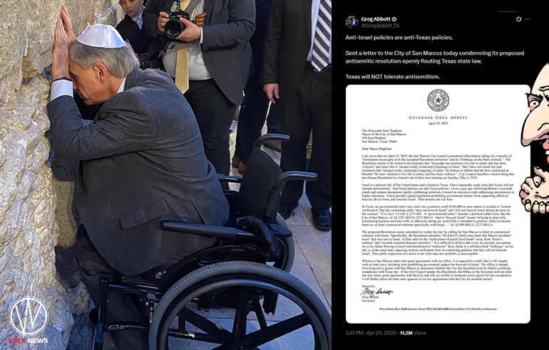 Greg Abbott’s Israel First Bootlicking Strikes Again